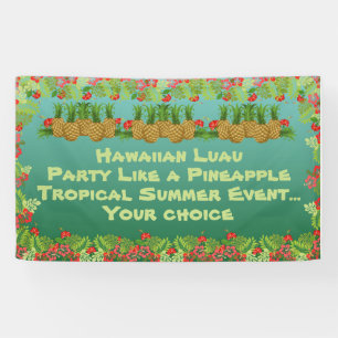 Banderoles Thème Hawaiian Luau Paradise