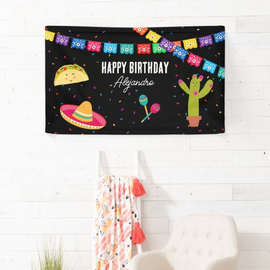 Banderoles Thème mexicain Fiesta - Taco Bout une fête Anniver (En situation)