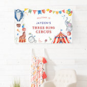 Banderoles Three Ring Circus Carnival Birthday Welcome (En situation)