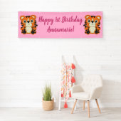 Banderoles Tiger Anniversaire Pink (En situation)