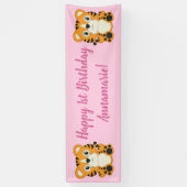 Banderoles Tiger Anniversaire Pink (Vertical)