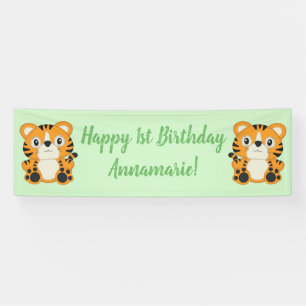 Banderoles Tiger Anniversaire Vert