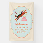 Banderoles Tiger Party Animals Kids Birthday Welcome (Verticale)