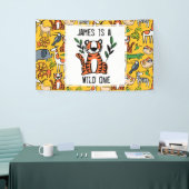 Banderoles Tiger Wild One fête d'anniversaire (Salon professionnel)