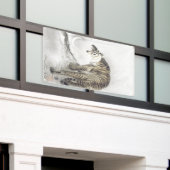 BANDEROLES TIGRE ROULANT À LA LUNE (Bâtiment extérieur)