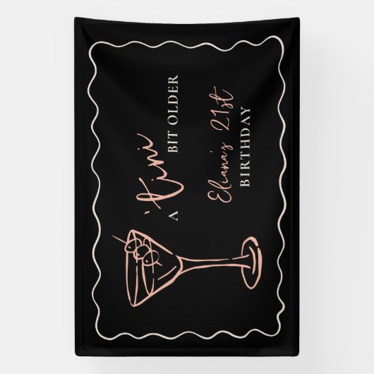 Banderoles Tini Bit Ancienne fête d'anniversaire personnalisé (Verticale)