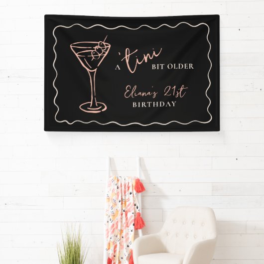 Banderoles Tini Bit Ancienne fête d'anniversaire personnalisé (Insitu)