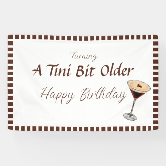 Banderoles Tini Bit Older - Espresso Drink Theme (Horizontal)