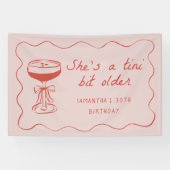 Banderoles Tini Bit Older Espresso Martini Birthday Pink (Horizontal)