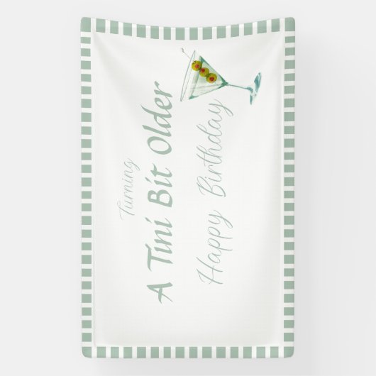 Banderoles Tini Bit Older - Thème Olive & Drink (Verticale)