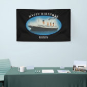 Banderoles Titanic Birthday Black RMS White Star Line Ship (Salon professionnel)
