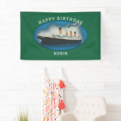 Banderoles Titanic Birthday Green RMS White Star Line Ship (En situation)