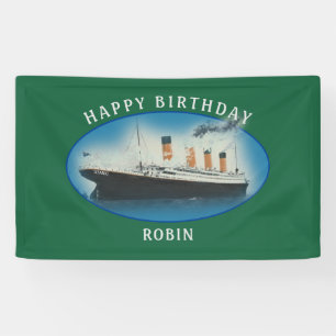 Banderoles Titanic Birthday Green RMS White Star Line Ship