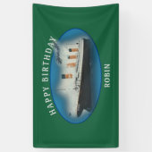 Banderoles Titanic Birthday Green RMS White Star Line Ship (Vertical)