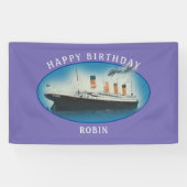 Banderoles Titanic Birthday Purple White Star Line Navire (Horizontal)