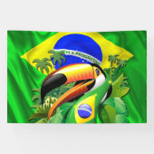 Banderoles Toco Toucan avec Cravate du drapeau brésilien (Horizontal)