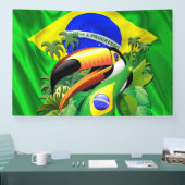 Banderoles Toco Toucan avec Cravate du drapeau brésilien (Salon professionnel)