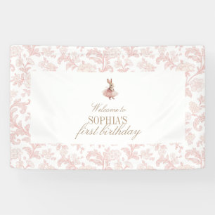 Banderoles Toile florale rose pour l'anniversaire de Some Bun