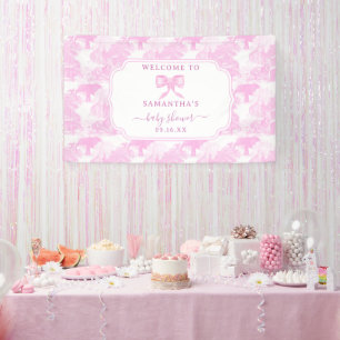 Banderoles Toile rose Jungle Animaux Safari Chinoiserie Baby