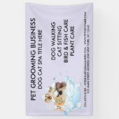 Banderoles Toilettage d'animaux de compagnie Chien Chat Spa B (Vertical)