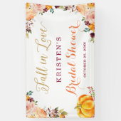 Banderoles Tombe en amour Automne Floral Citrouille Fête des (Vertical)