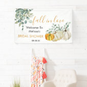 Banderoles tomber amoureux blanc citrouille verdure nuptiale (En situation)