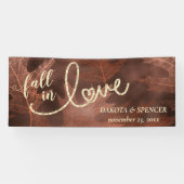 Banderoles Tomber amoureux de l'automne | Mariage orange rust (Horizontal)