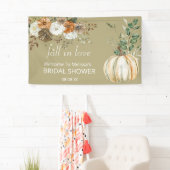 Banderoles tomber amoureux rustique brun vert fleuri (En situation)