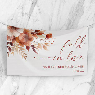 Banderoles Tombez Amoureux Floral Mariage Rusty Burgundy