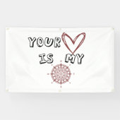 Banderoles Ton coeur est mon boussole (Horizontal)