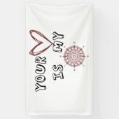 Banderoles Ton coeur est mon boussole (Vertical)