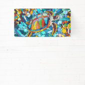 Banderoles Tortue mosaïque colorée (Insitu)