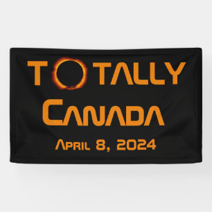 Banderoles Total Canada 2024 Éclipse solaire