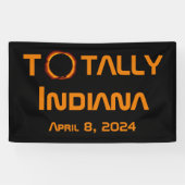 Banderoles Totalement Indiana 2024 Solar Eclipse (Horizontal)
