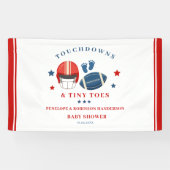 Banderoles Touchdowns et minuscules orteils, baby shower de f (Horizontal)