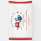 Banderoles Touchdowns et minuscules orteils, baby shower de f (Vertical)