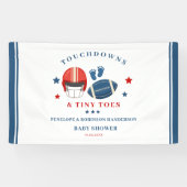 Banderoles Touchdowns et minuscules orteils, baby shower de f (Horizontal)