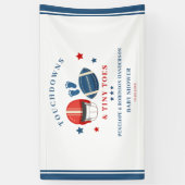 Banderoles Touchdowns et minuscules orteils, baby shower de f (Vertical)
