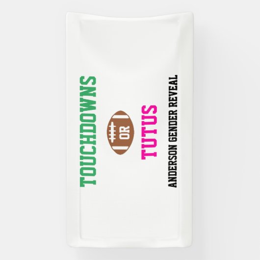 Banderoles Touchdowns ou Tutus Genre Reveal (Verticale)