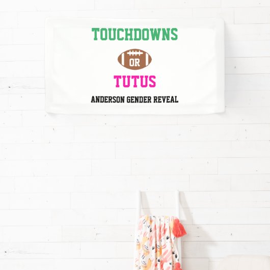 Banderoles Touchdowns ou Tutus Genre Reveal (Insitu)