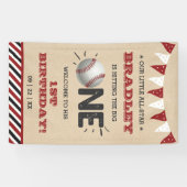 Banderoles Toucher Le Grand | Baseball 1er anniversaire (Horizontal)