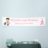 Banderoles Tour Eiffel de Paris Fille Blonde (Salon professionnel)