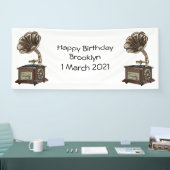 Banderoles Tourne-disque dessin animé (Salon professionnel)