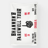 Banderoles Tournée d'adieu, week-end d'enterrement de vie de  (Verticale)