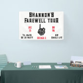 Banderoles Tournée d'adieu, week-end d'enterrement de vie de  (Salon professionnel)