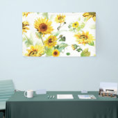 Banderoles Tournesol à l'aquarelle (Salon professionnel)