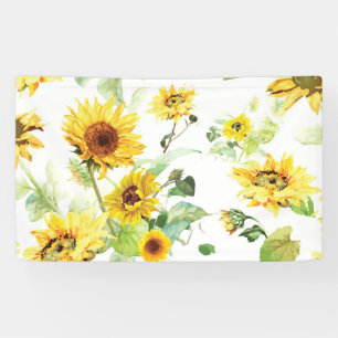 Banderoles Tournesol à l'aquarelle