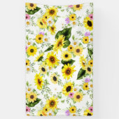 Banderoles Tournesol d'aquarelle 7 (Vertical)