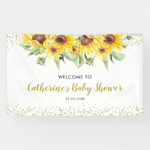 Banderoles Tournesol est sur le chemin Baby shower Grande ban