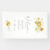 Banderoles Tournesol Jaune Russe Mariage (Horizontal)